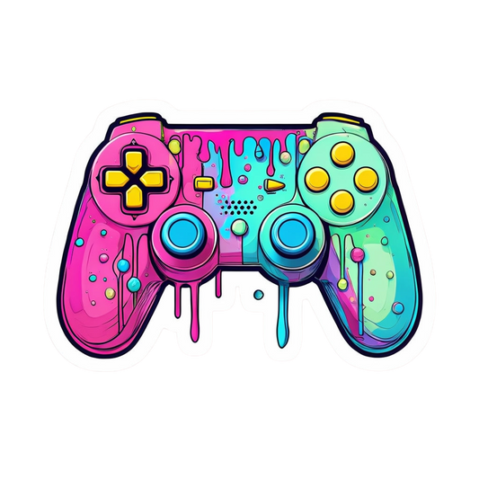 Vibrant Game Controller - Bubble-free stickers