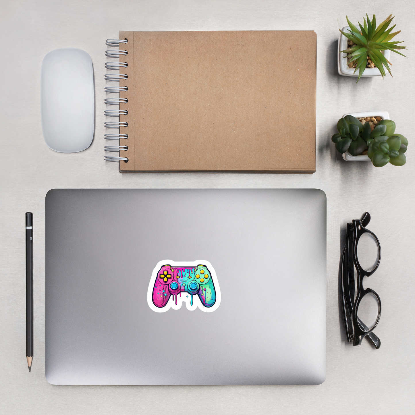 Vibrant Game Controller - Bubble-free stickers