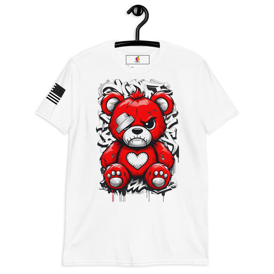 Red Graffiti Bear White Tee - Unisex classic tee