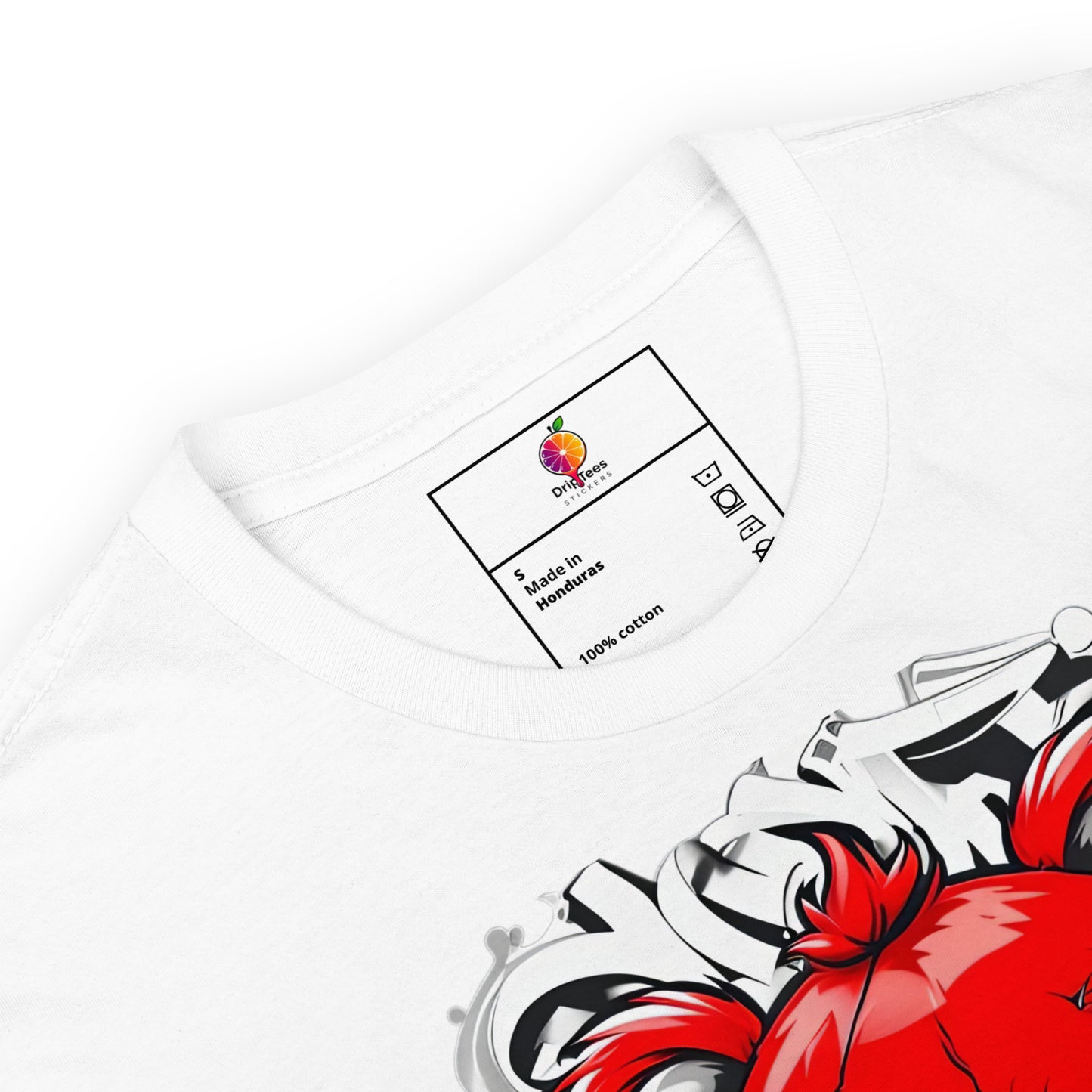 Red Graffiti Bear White Tee - Unisex classic tee