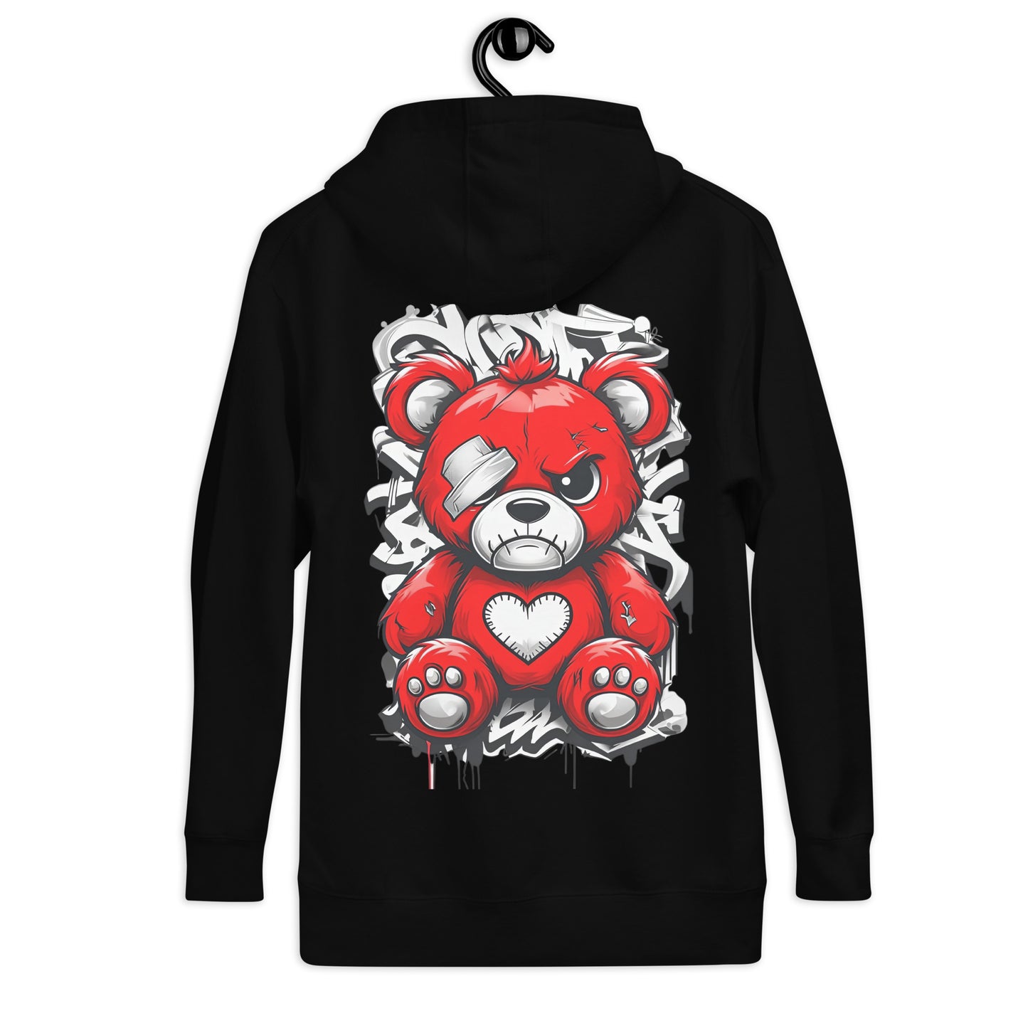 Red Graffiti Bear - Unisex Hoodie